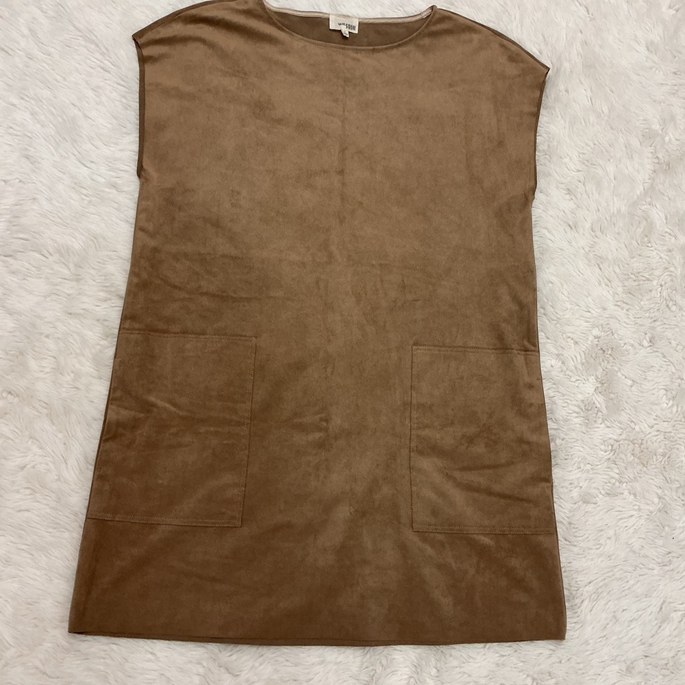 WILFRED FREE ARITZIA Nori - Shirt Dress Vegan Faux Suede Leather - Picture 7 of 11